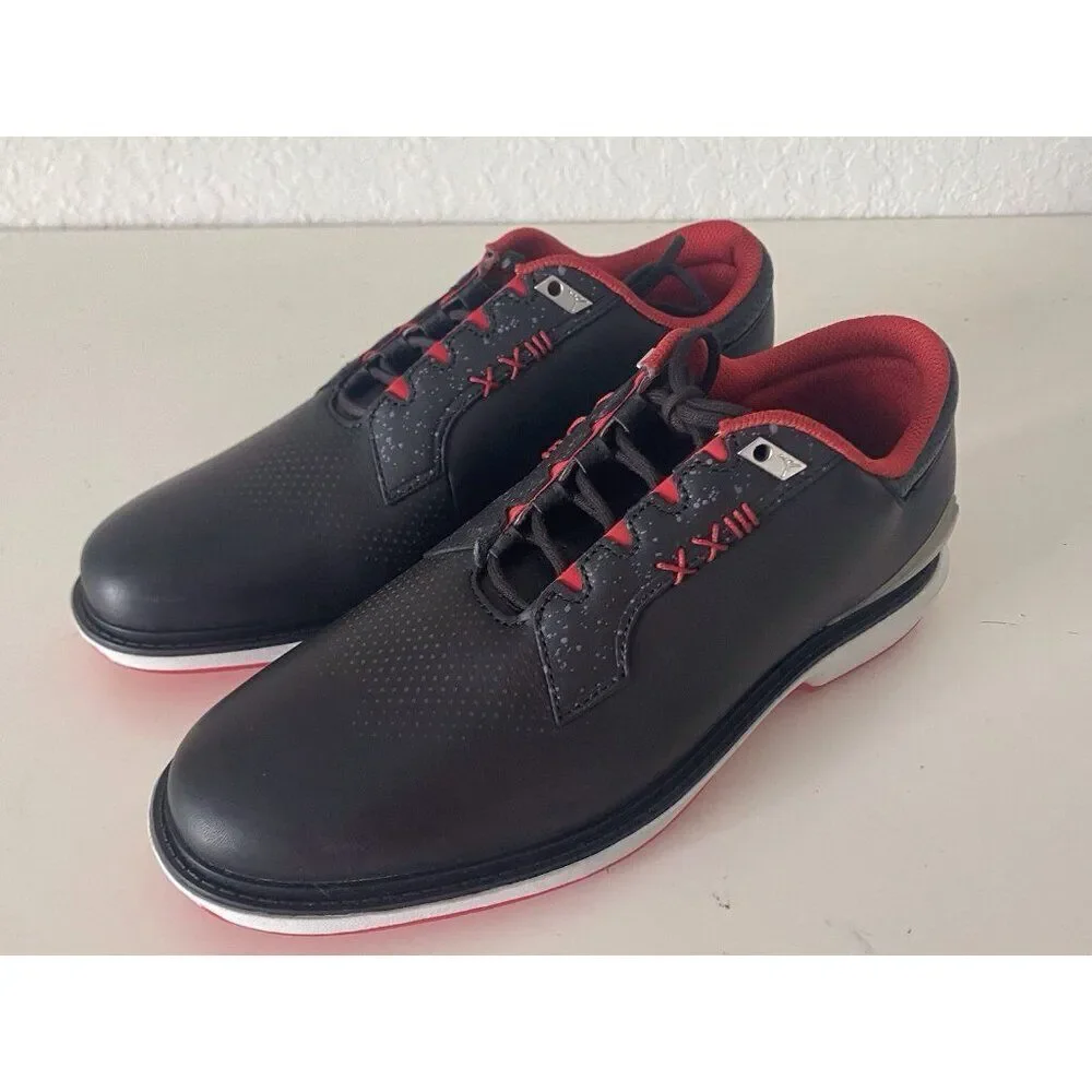 Men’s Sz 8 Nike Air Jordan ADG 5 Low Spikeless Golf‎ Shoe Black Red FQ7874-001